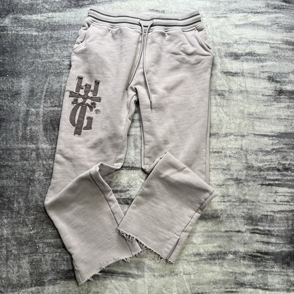 Honor The Gift HTG Sweatpants Mens L Gray Embroidered Logo DIstressed